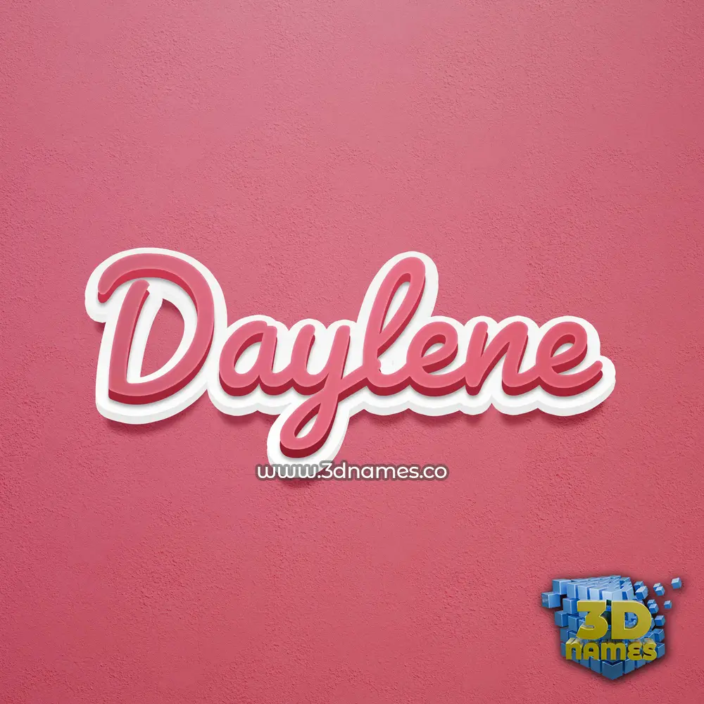 daylene in Red Scribble style - 3D name wallpaper