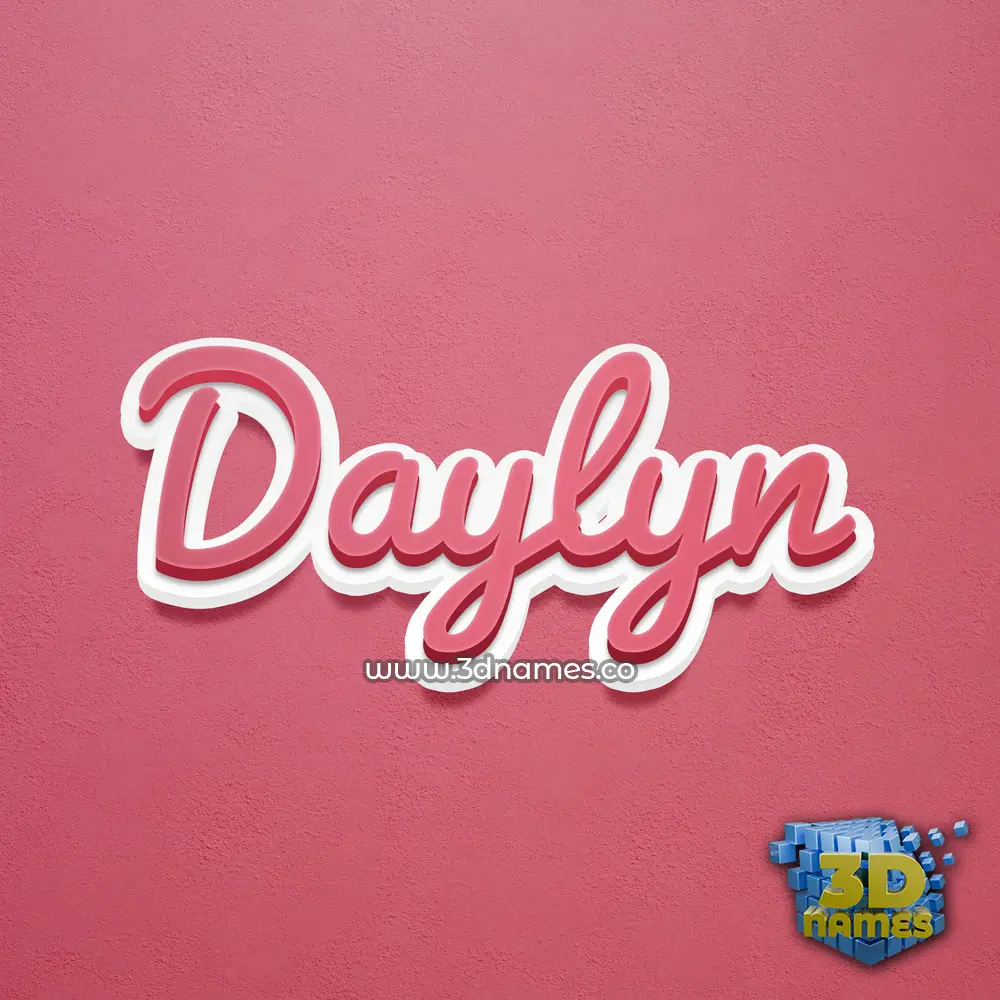 daylyn in Red Scribble style - 3D name wallpaper