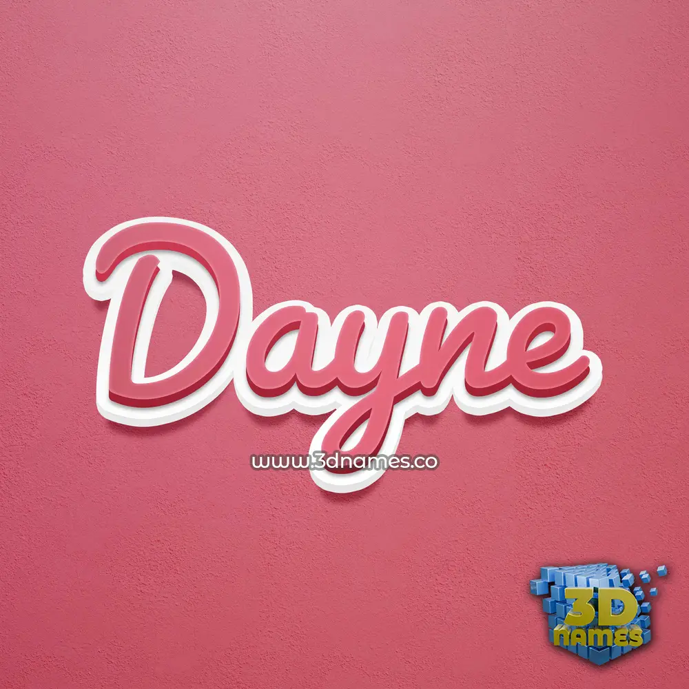dayne in Red Scribble style - 3D name wallpaper