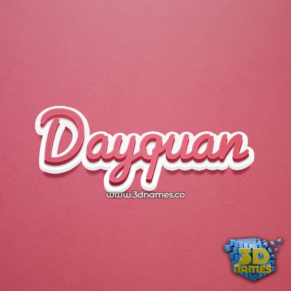 dayquan in Red Scribble style - 3D name wallpaper
