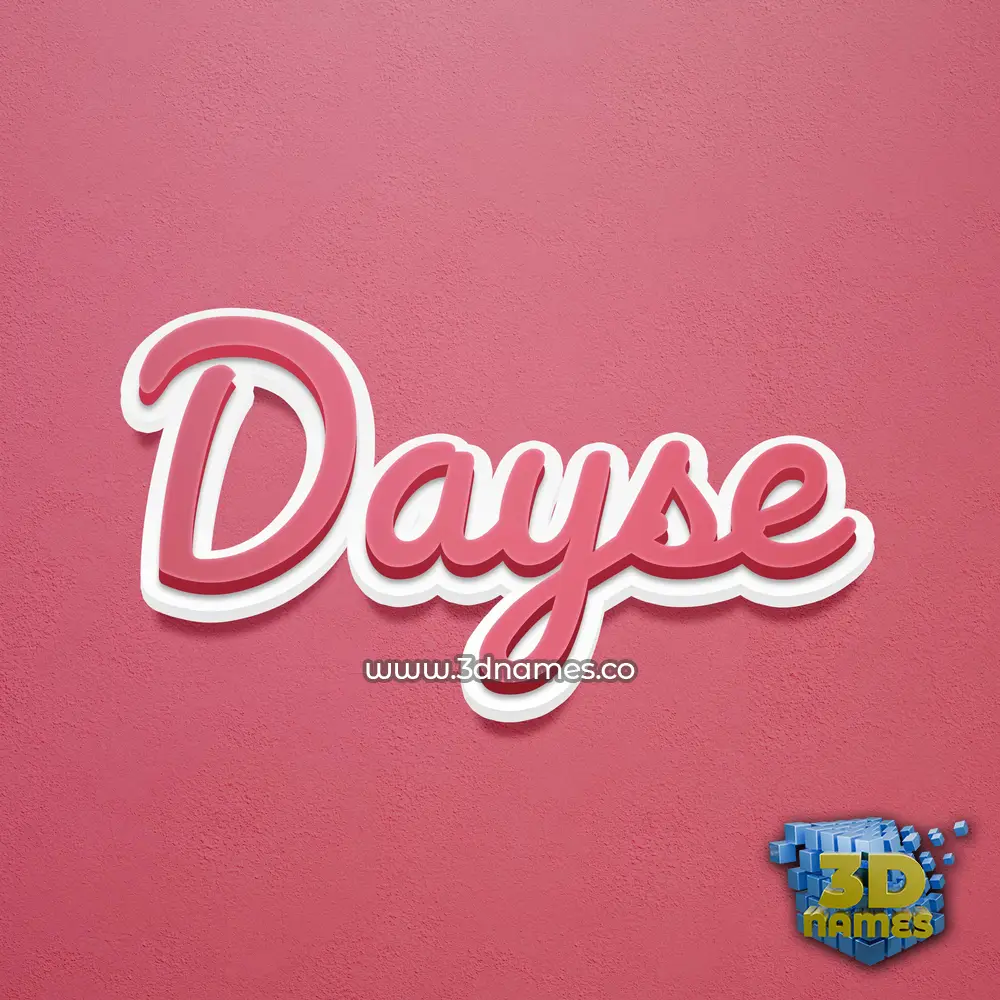 dayse in Red Scribble style - 3D name wallpaper