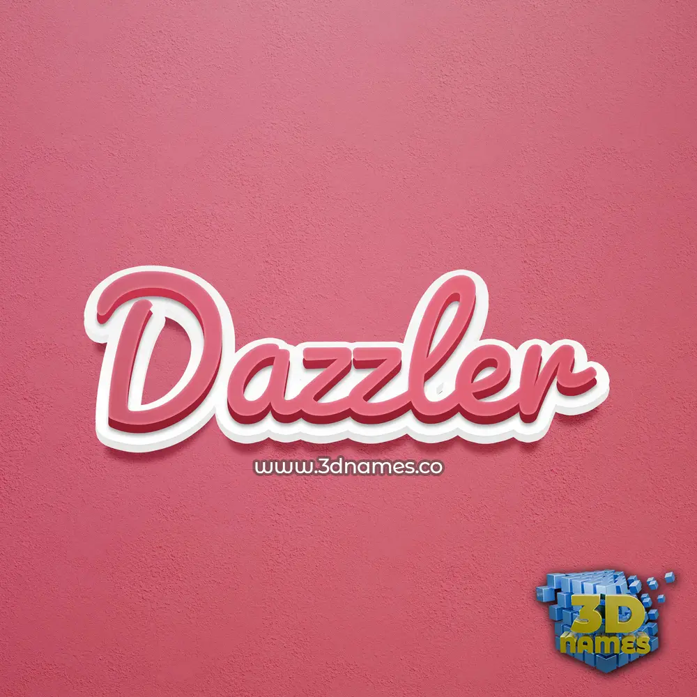 dazzler in Red Scribble style - 3D name wallpaper
