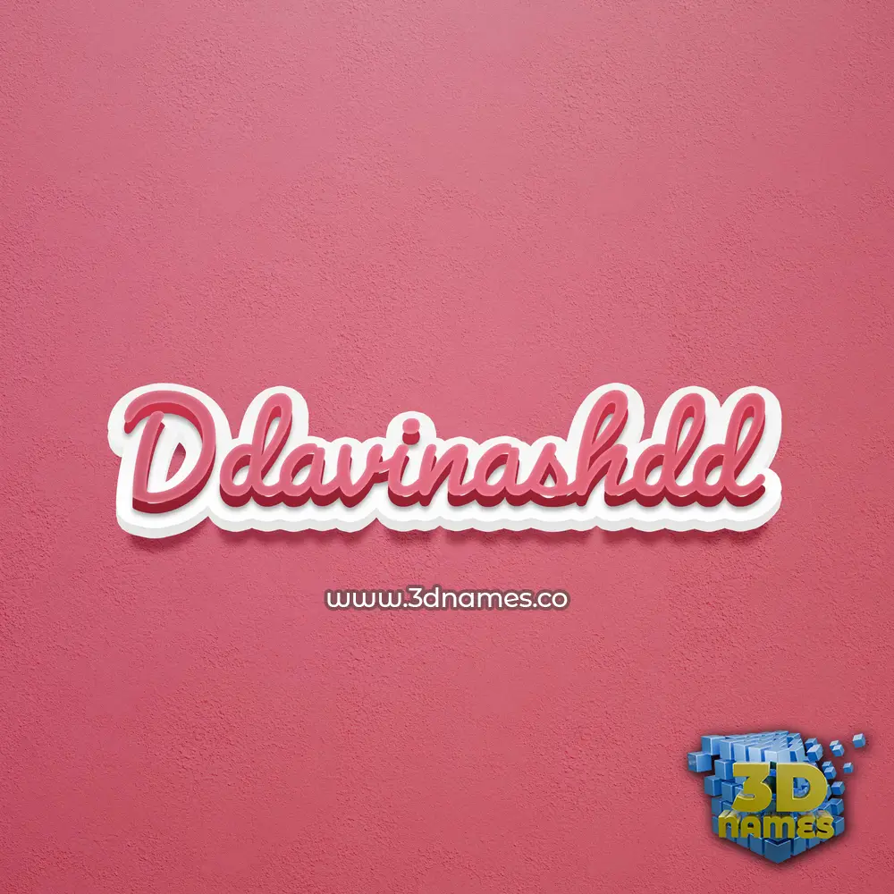 ddavinashdd in Red Scribble style - 3D name wallpaper
