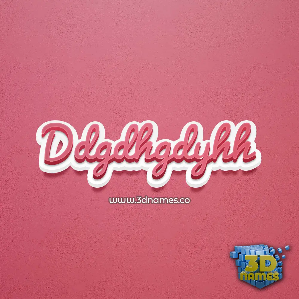 ddgdhgdyhh in Red Scribble style - 3D name wallpaper