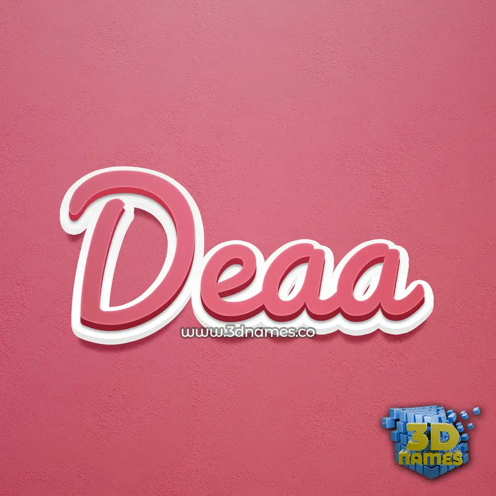 deaa in Red Scribble style - 3D name wallpaper