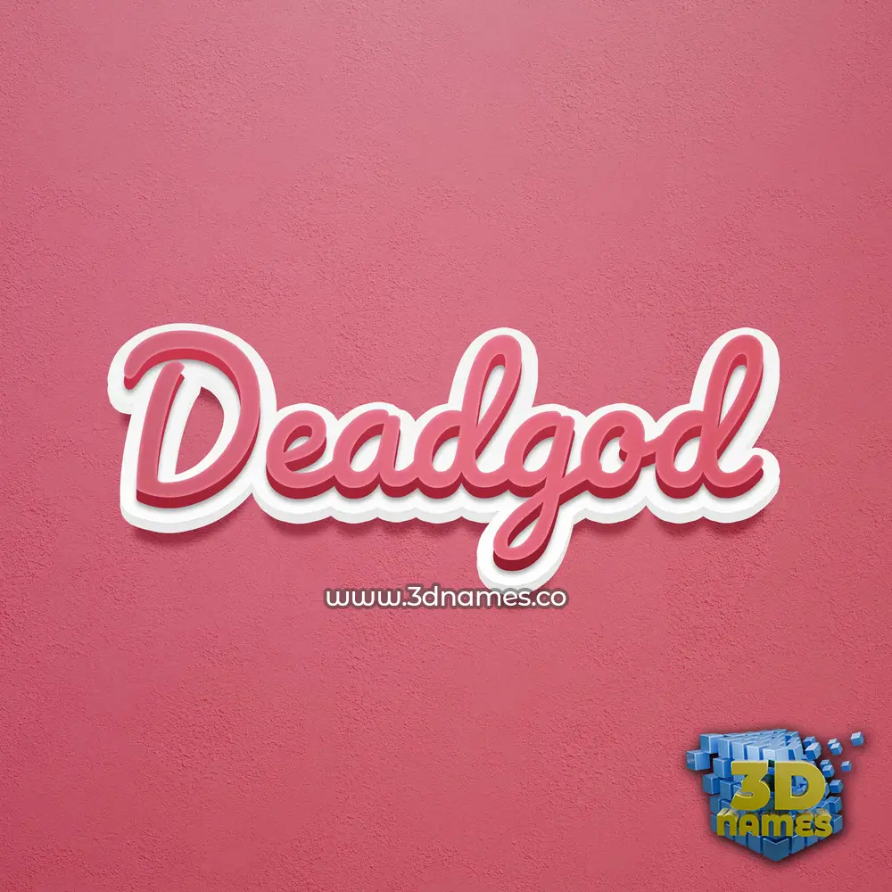 deadgod in Red Scribble style - 3D name wallpaper