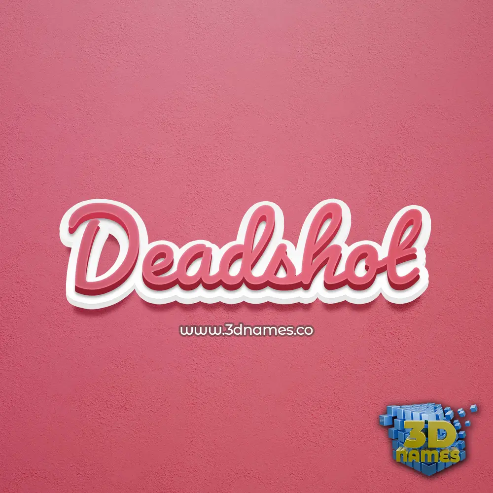 deadshot in Red Scribble style - 3D name wallpaper