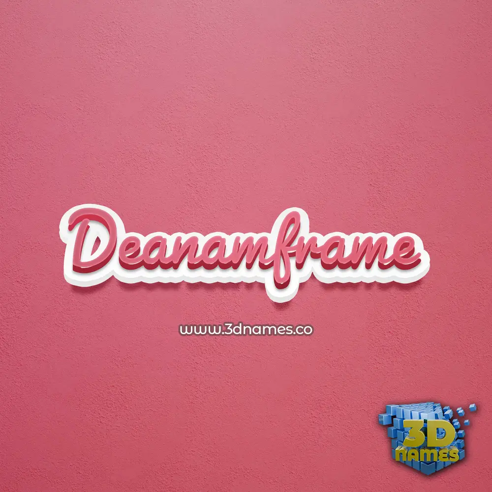 deanamframe in Red Scribble style - 3D name wallpaper