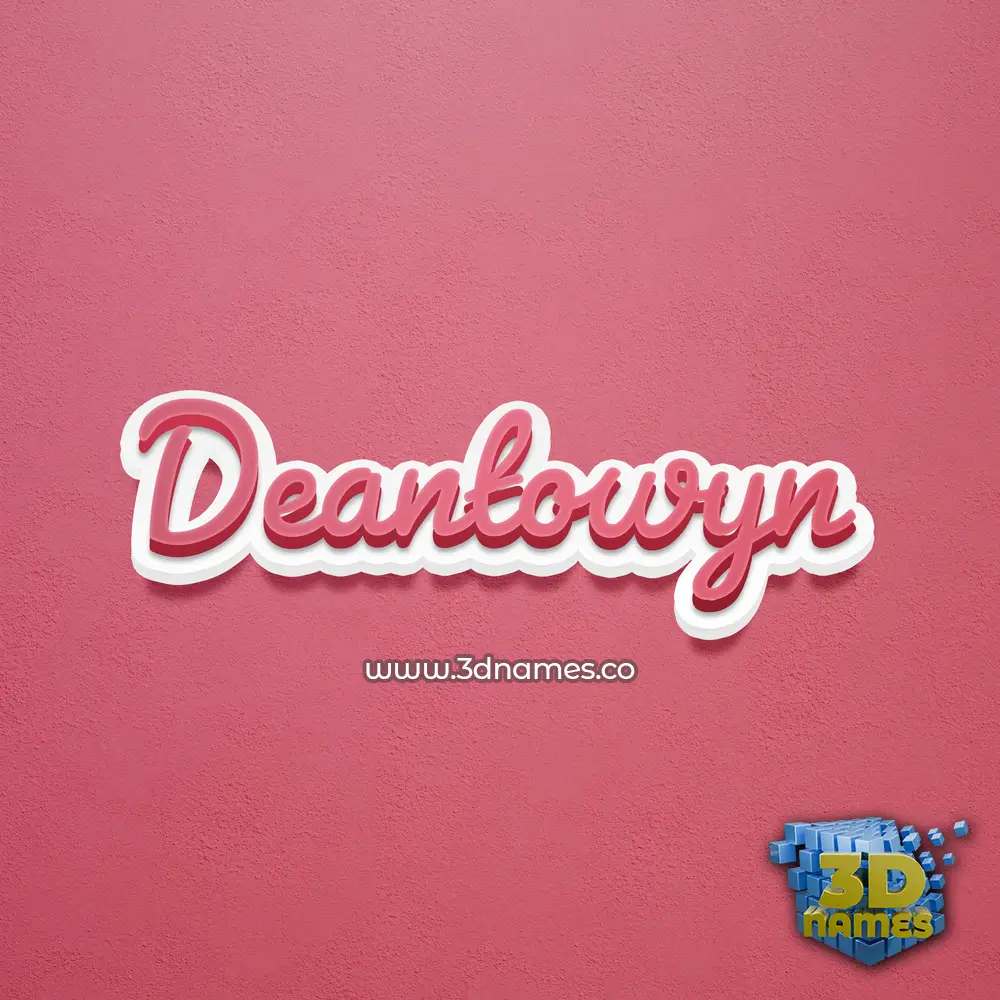 deantowyn in Red Scribble style - 3D name wallpaper