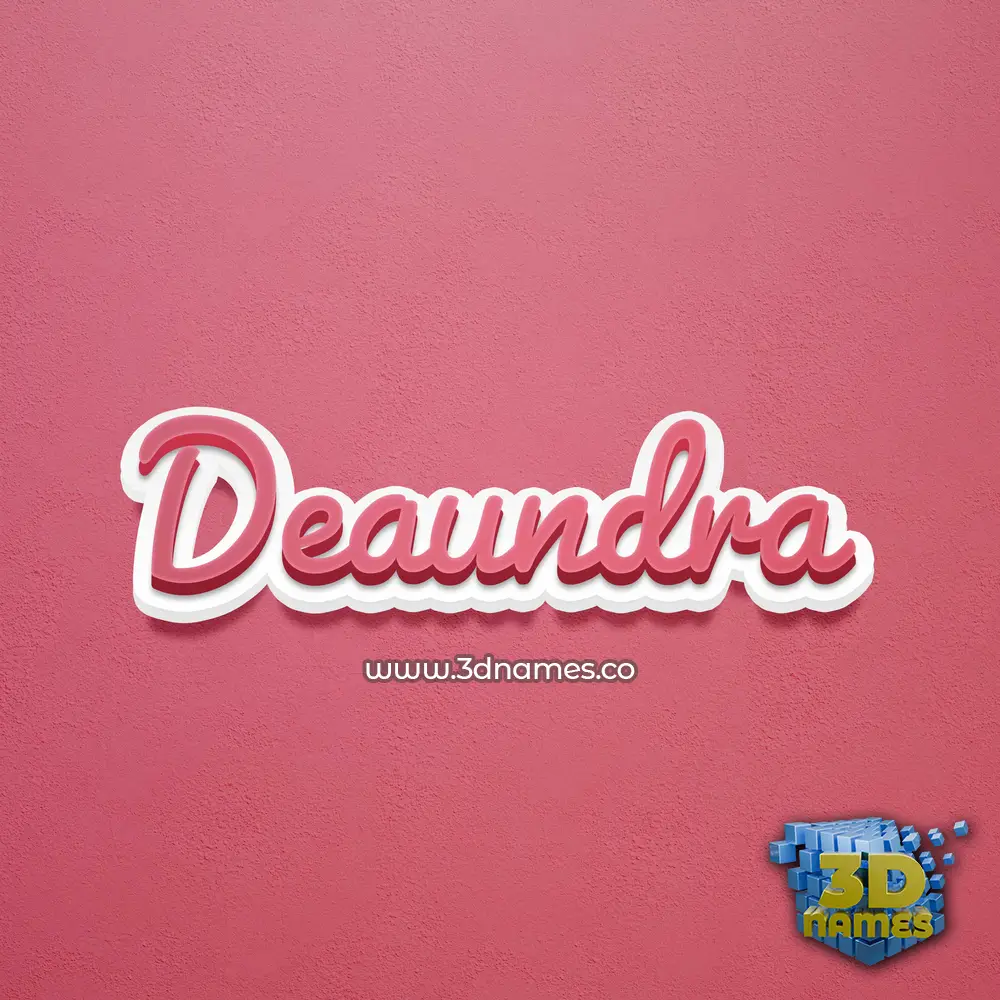 deaundra in Red Scribble style - 3D name wallpaper