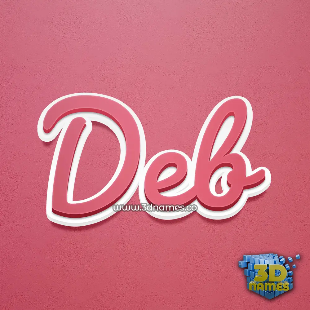 deb in Red Scribble style - 3D name wallpaper