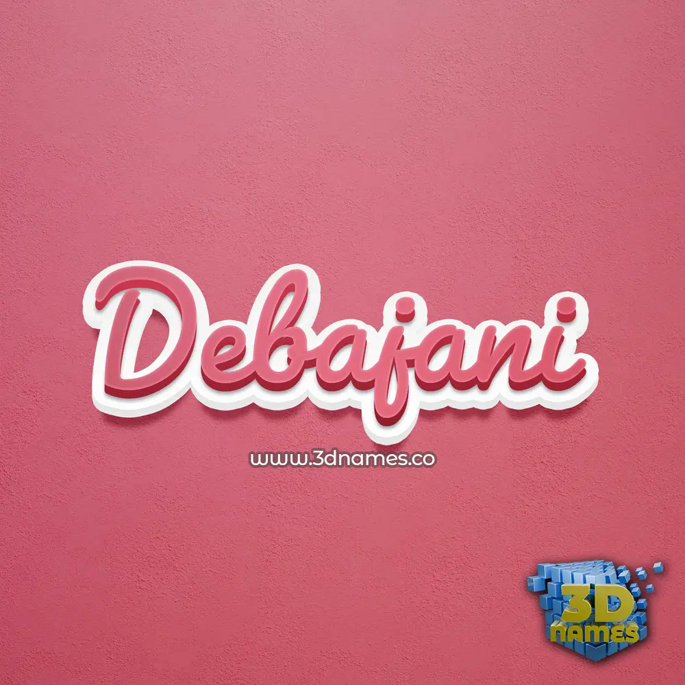debajani in Red Scribble style - 3D name wallpaper