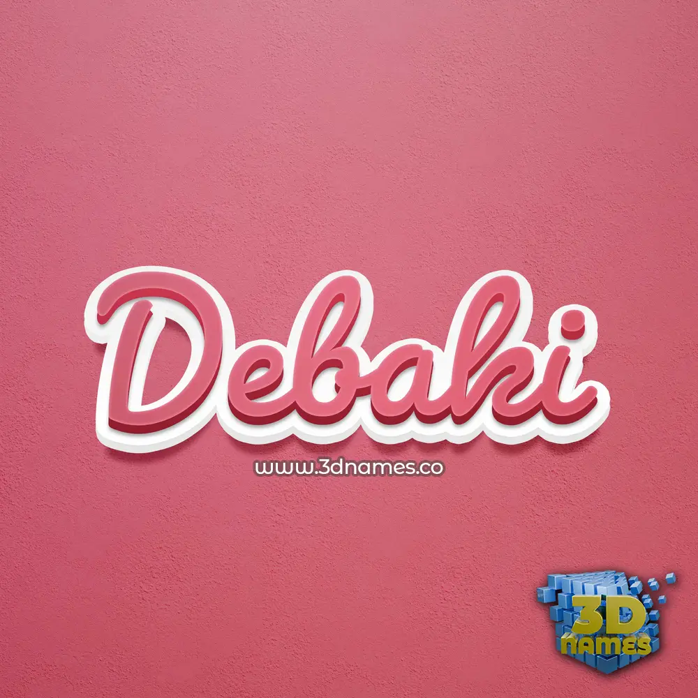 debaki in Red Scribble style - 3D name wallpaper