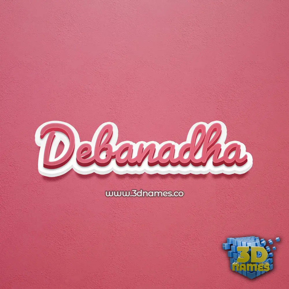 debanadha in Red Scribble style - 3D name wallpaper