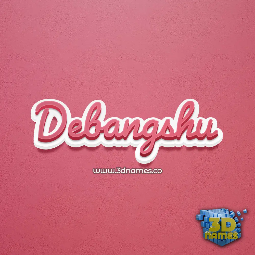 debangshu in Red Scribble style - 3D name wallpaper