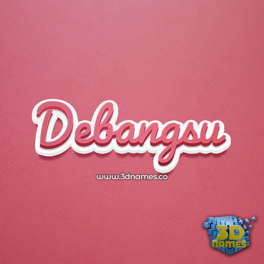 debangsu in Red Scribble style - 3D name wallpaper