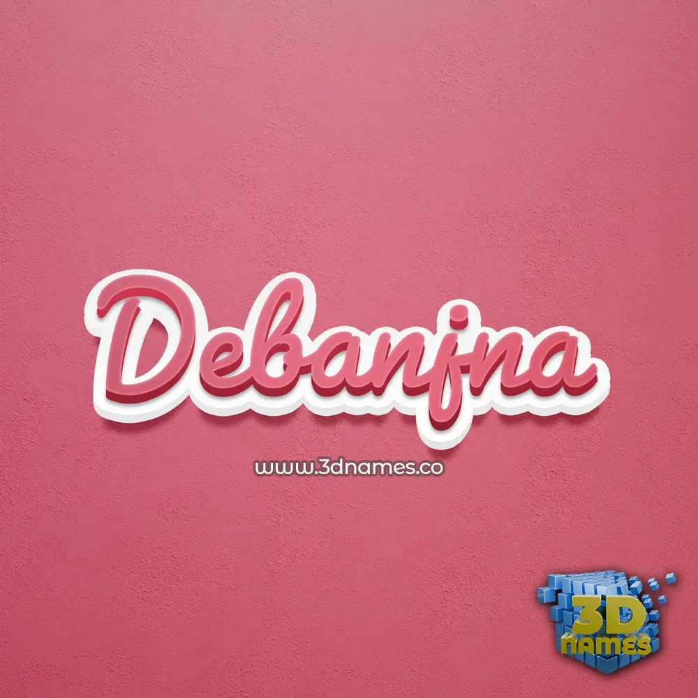 debanjna in Red Scribble style - 3D name wallpaper