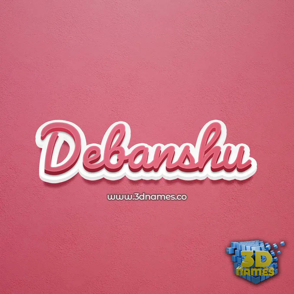 debanshu in Red Scribble style - 3D name wallpaper