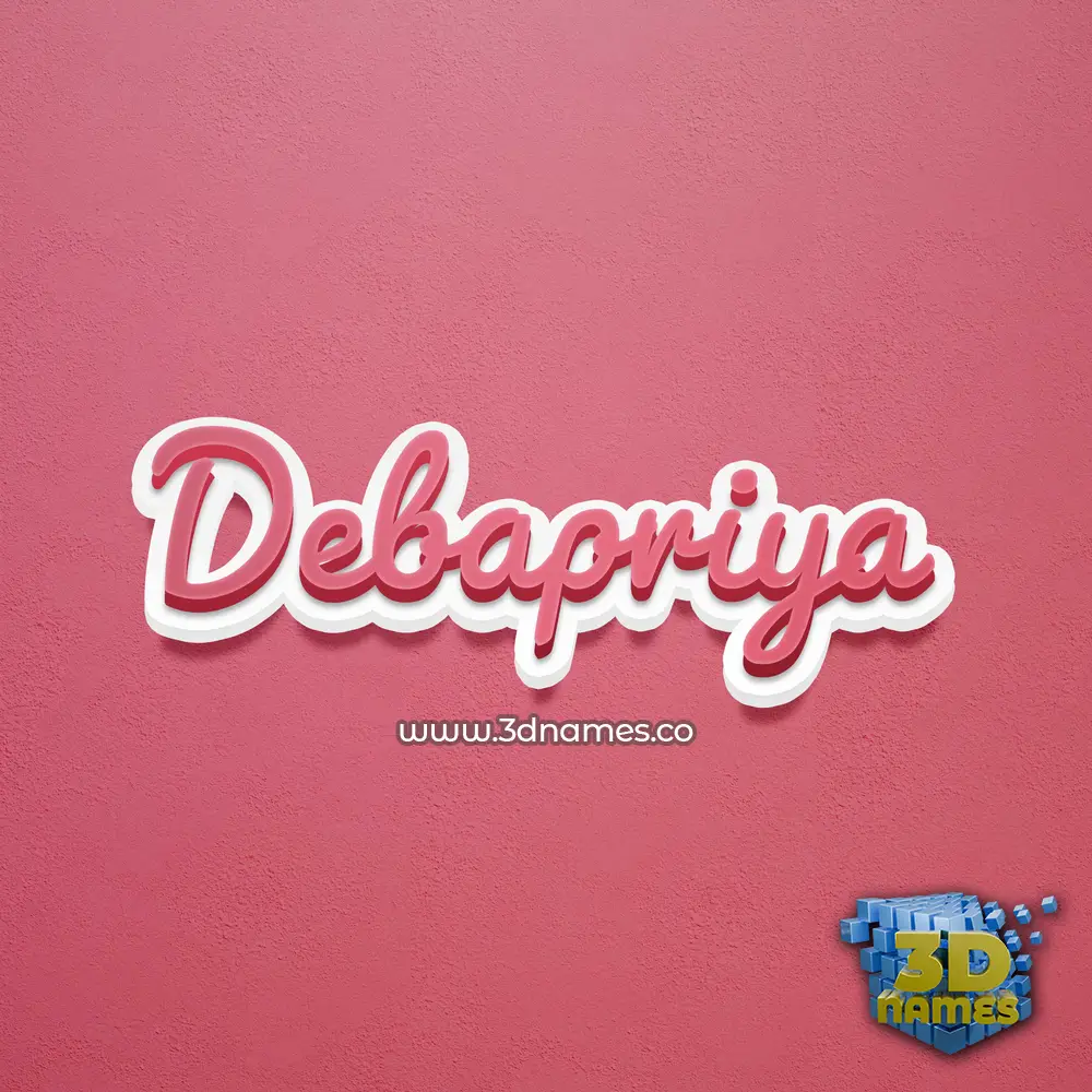 debapriya in Red Scribble style - 3D name wallpaper