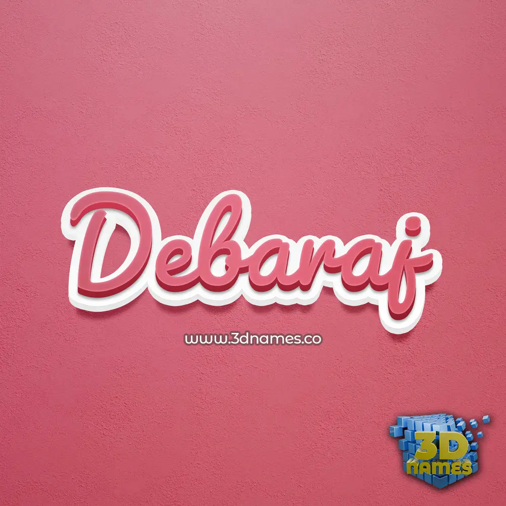 debaraj in Red Scribble style - 3D name wallpaper