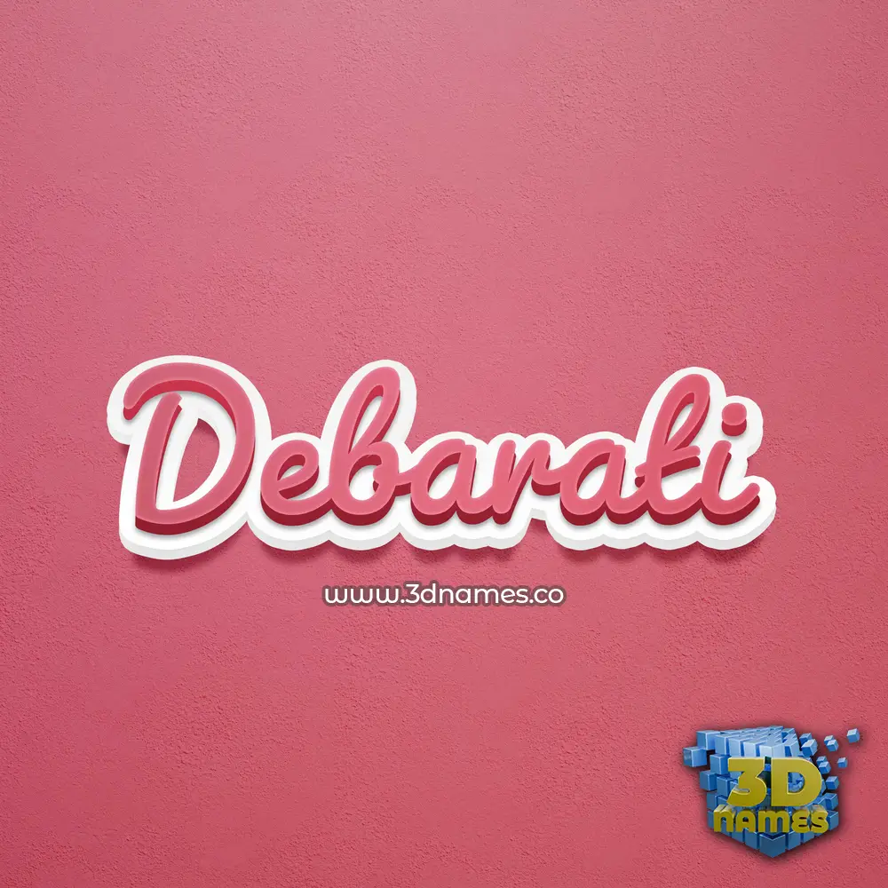 debarati in Red Scribble style - 3D name wallpaper