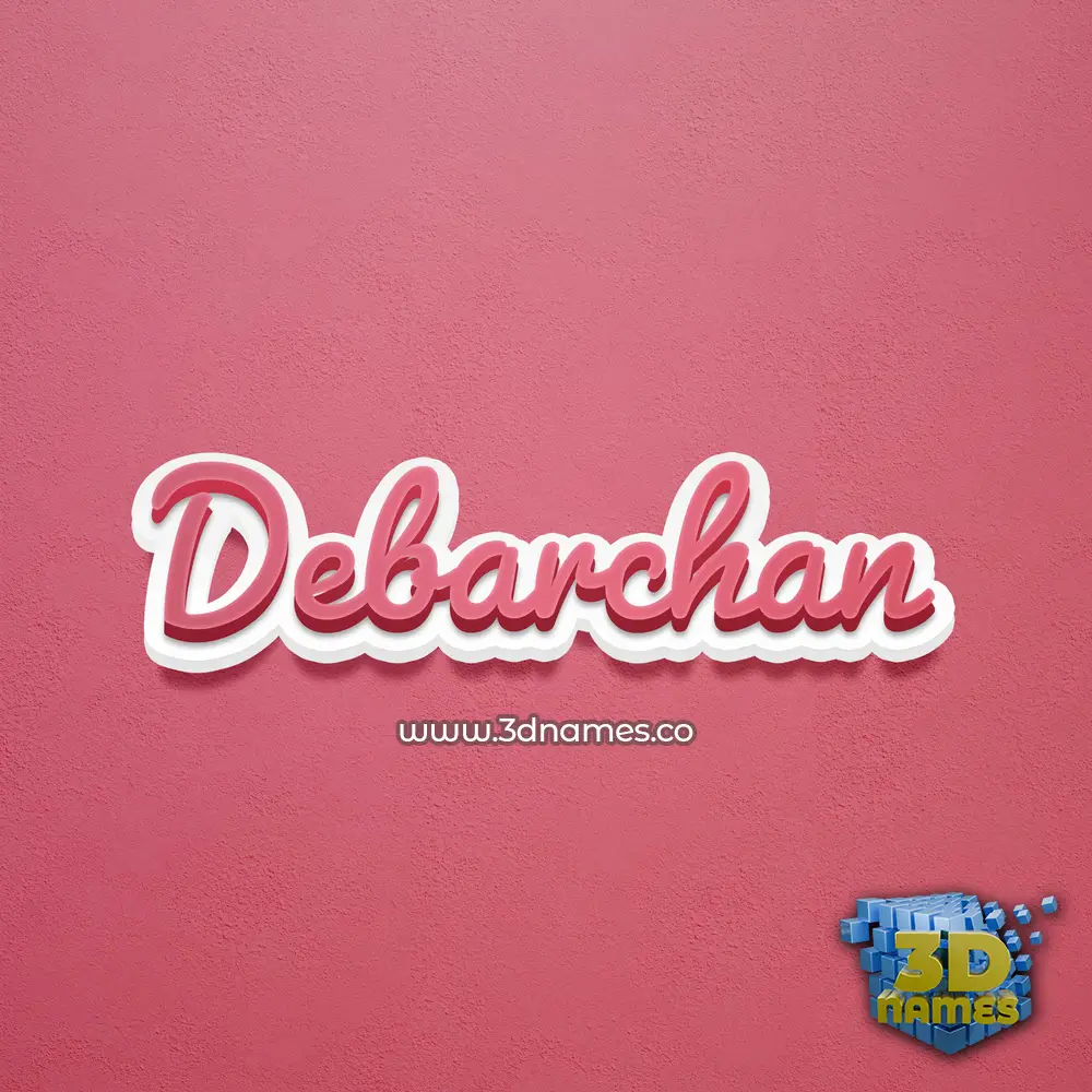 debarchan in Red Scribble style - 3D name wallpaper