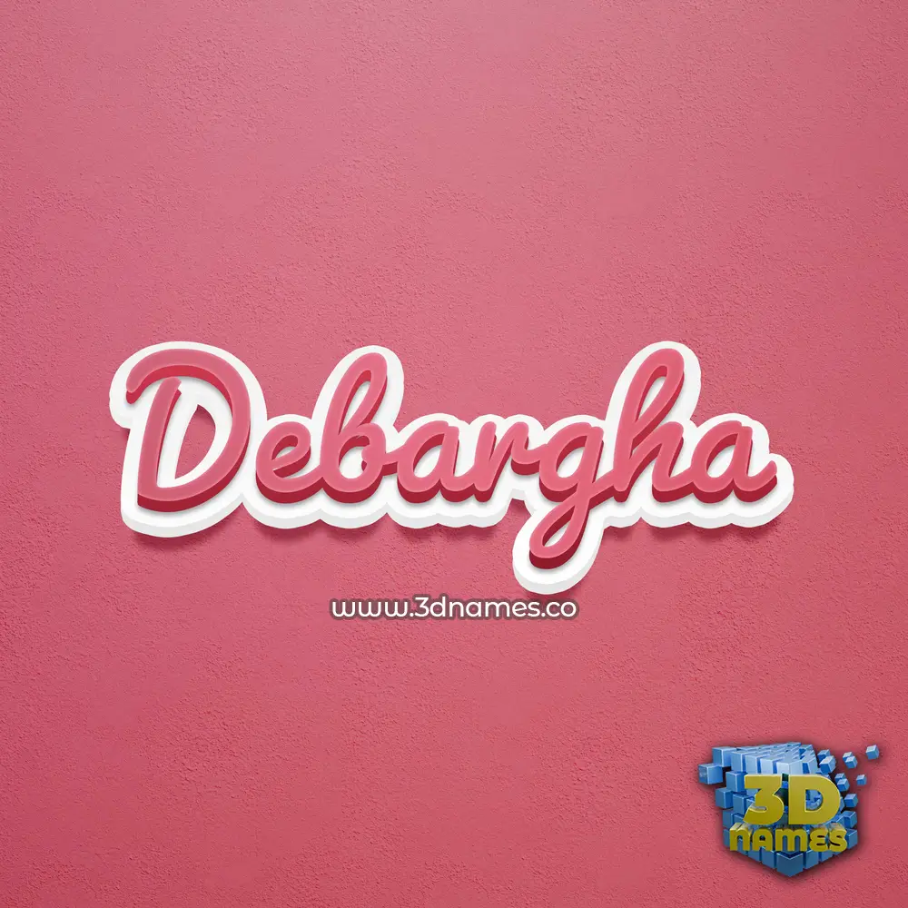 debargha in Red Scribble style - 3D name wallpaper