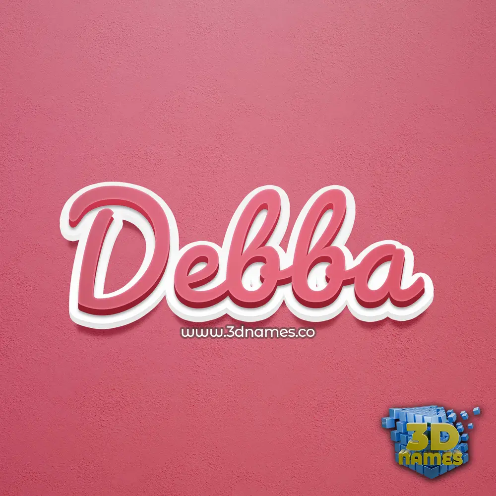 debba in Red Scribble style - 3D name wallpaper