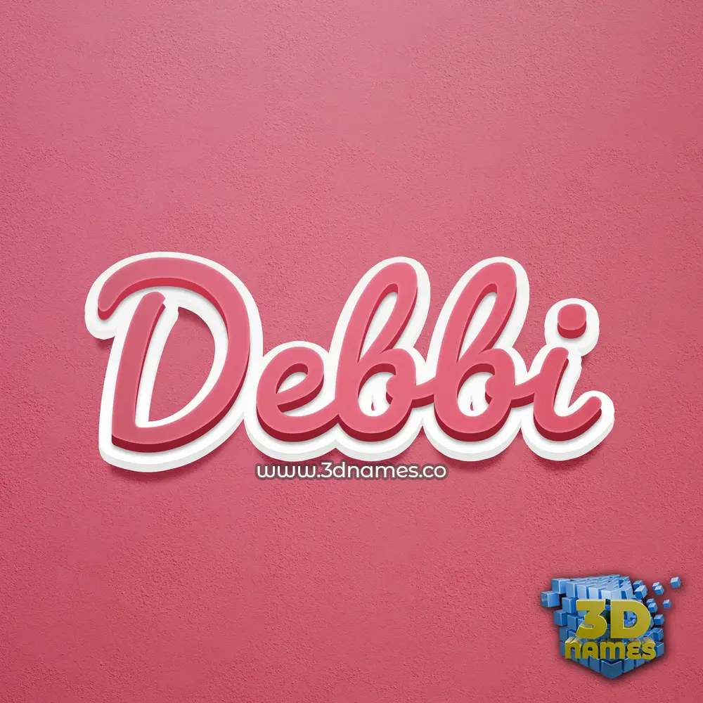 debbi in Red Scribble style - 3D name wallpaper