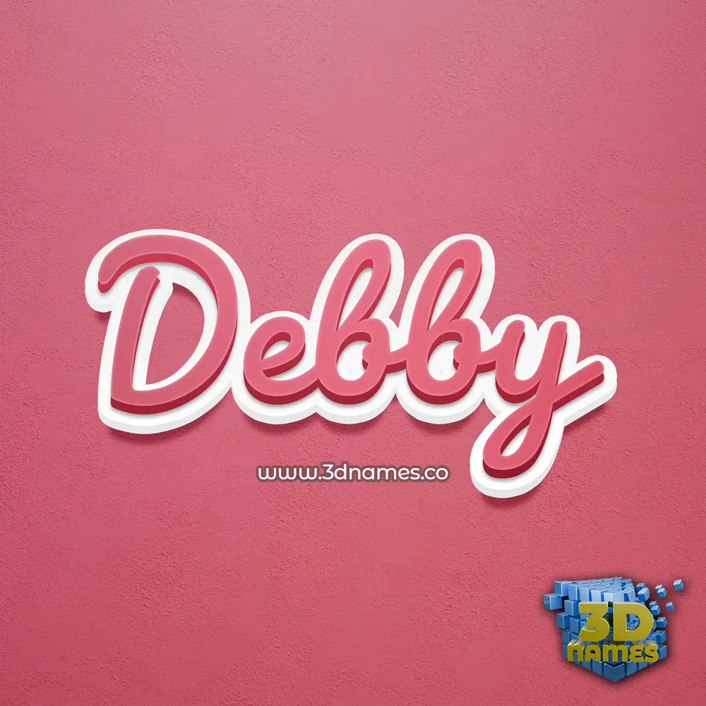 debby in Red Scribble style - 3D name wallpaper