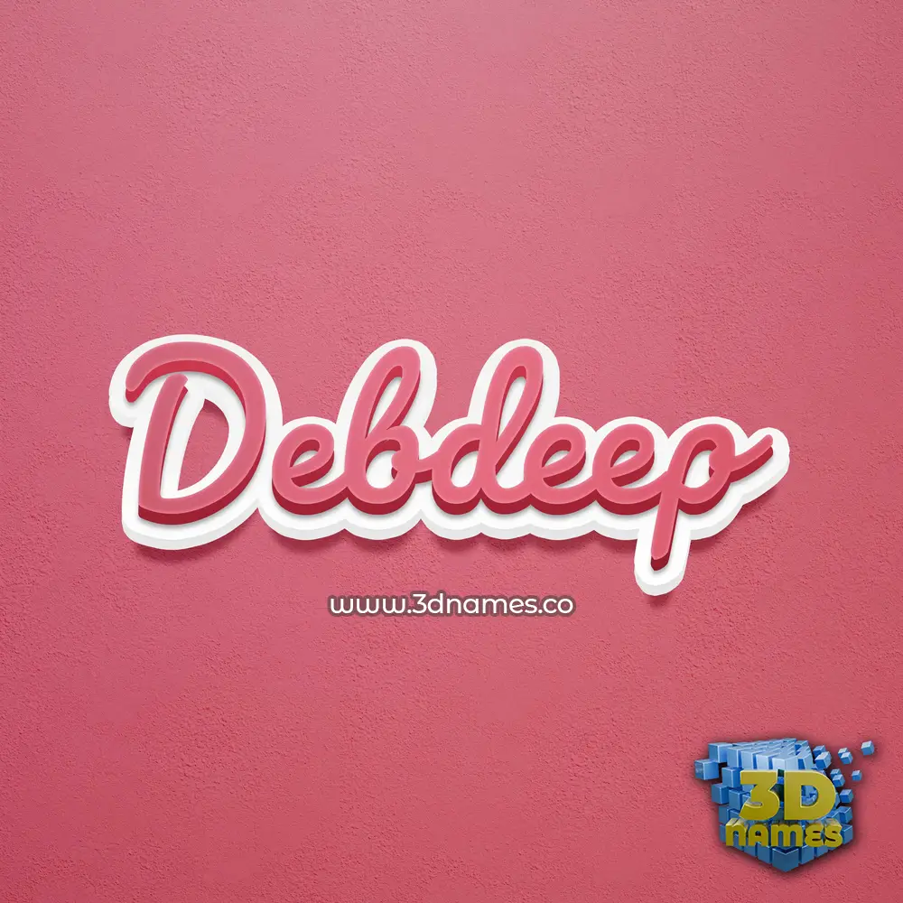 debdeep in Red Scribble style - 3D name wallpaper