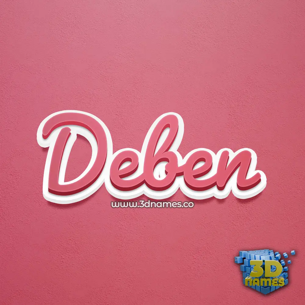 deben in Red Scribble style - 3D name wallpaper