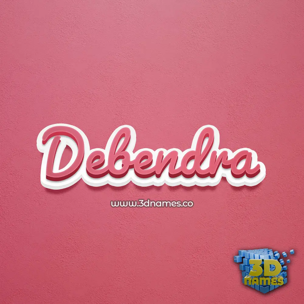 debendra in Red Scribble style - 3D name wallpaper