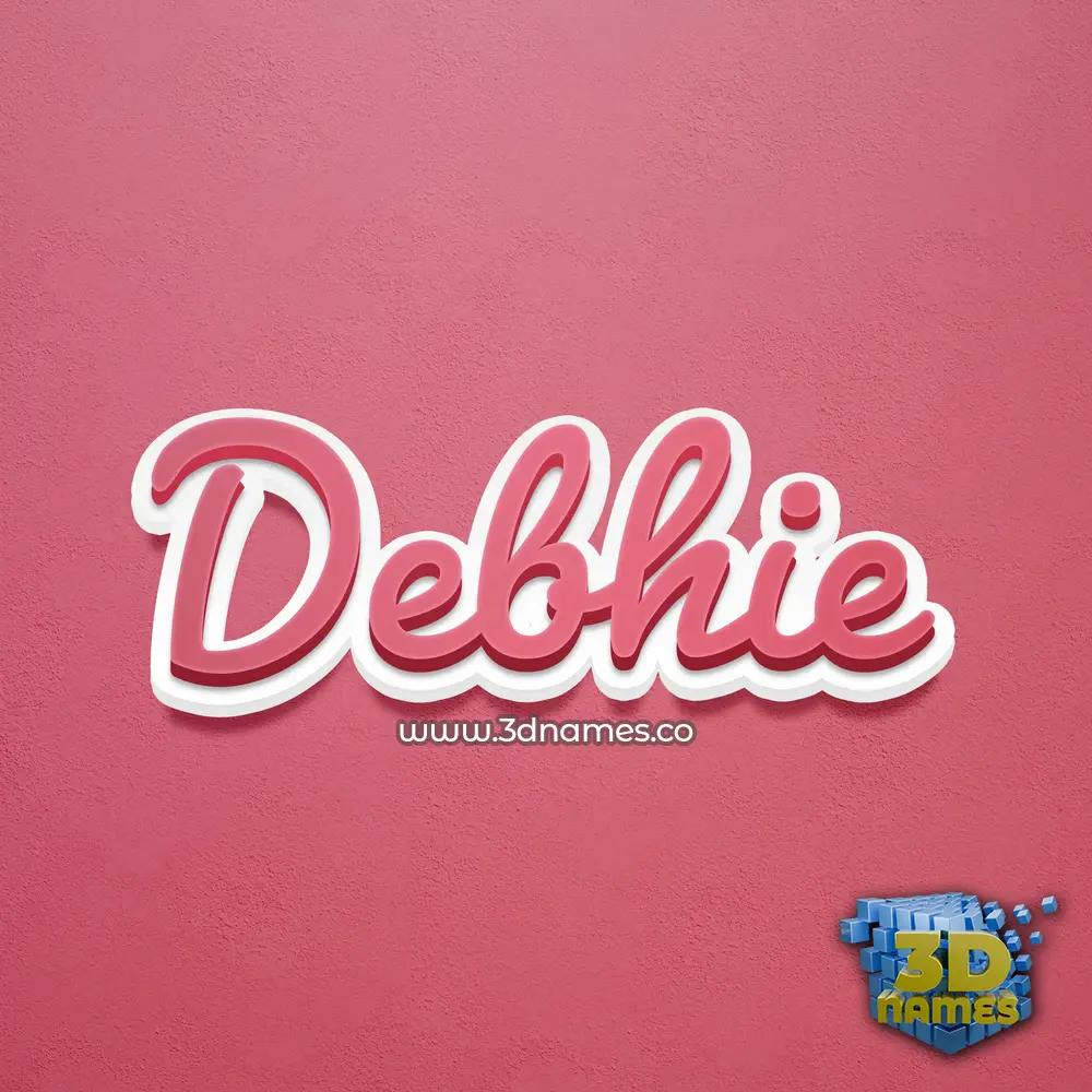 debhie in Red Scribble style - 3D name wallpaper