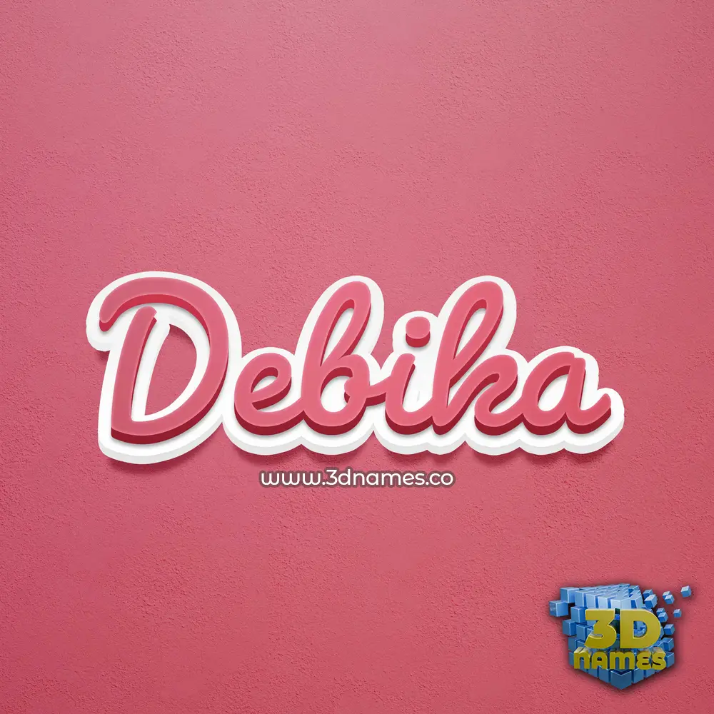 debika in Red Scribble style - 3D name wallpaper