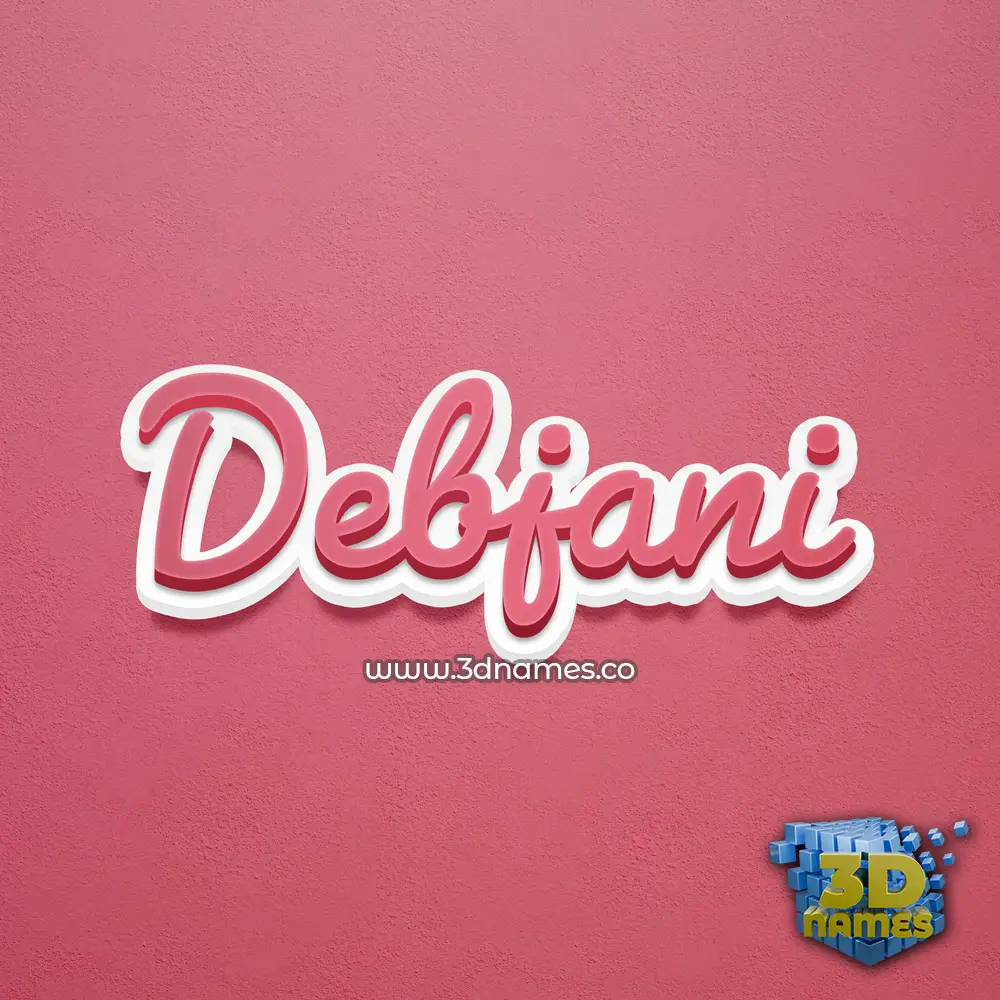 debjani in Red Scribble style - 3D name wallpaper
