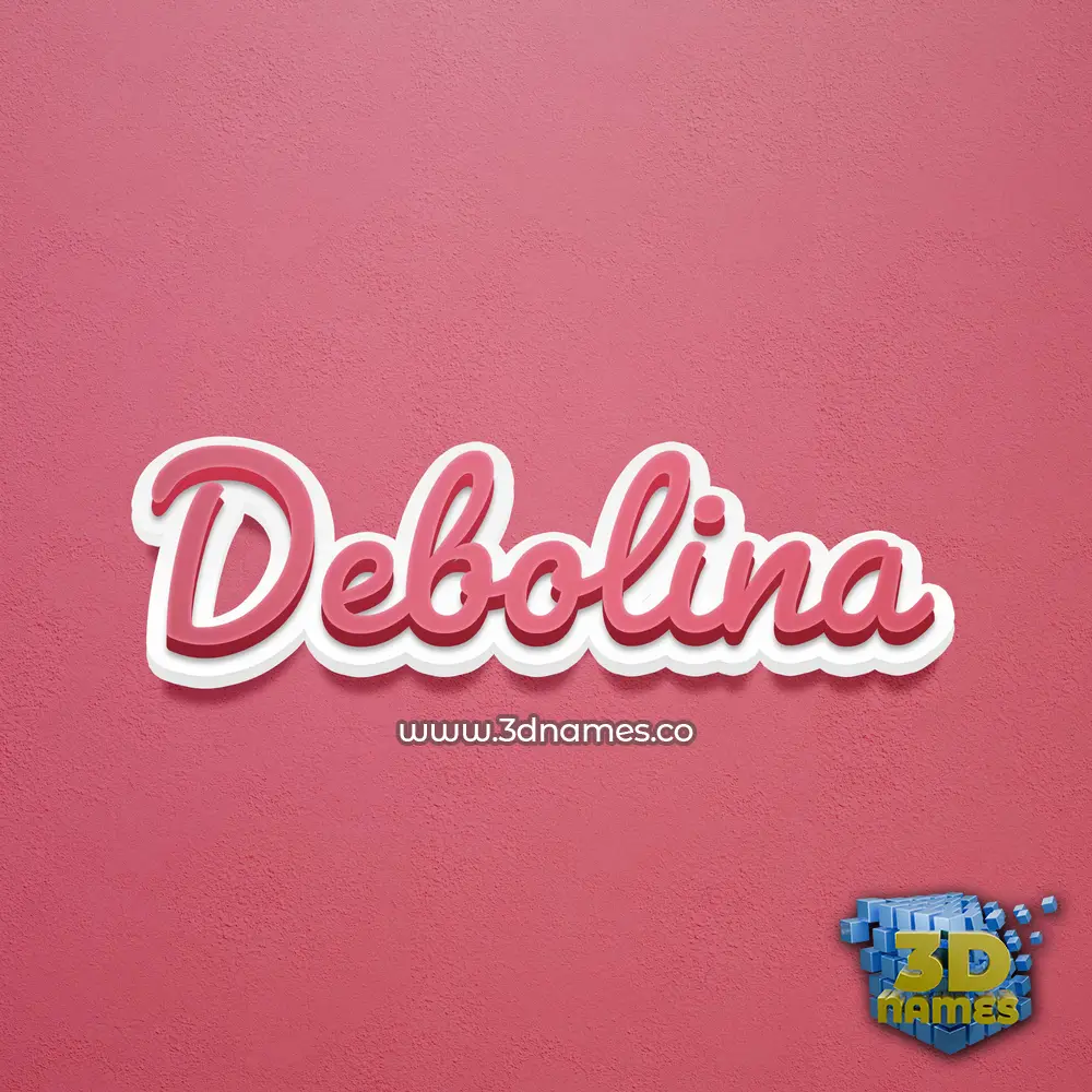 debolina in Red Scribble style - 3D name wallpaper
