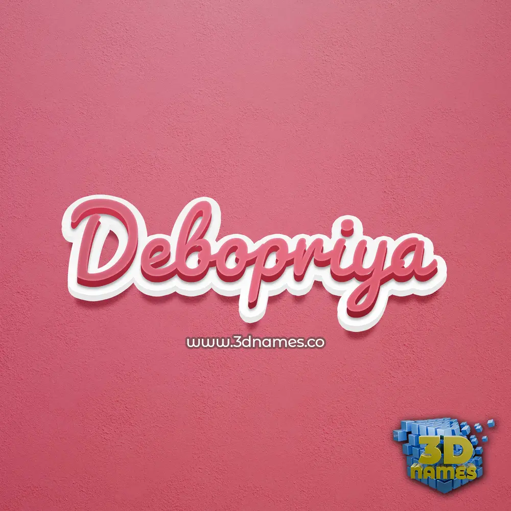 debopriya in Red Scribble style - 3D name wallpaper