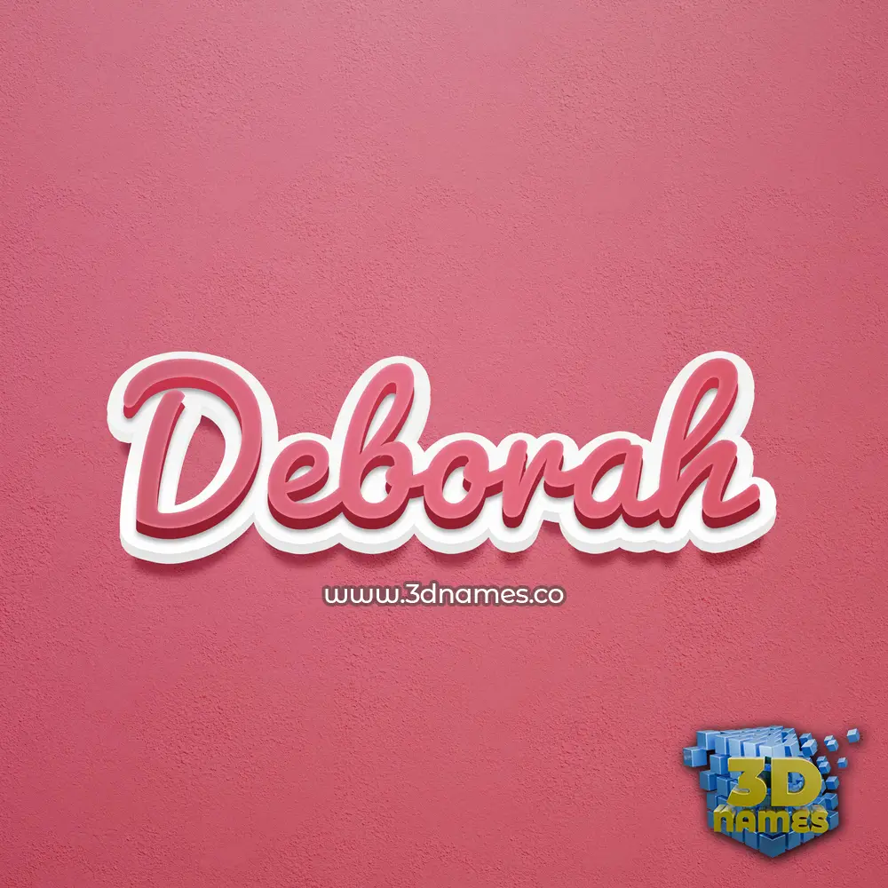 deborah in Red Scribble style - 3D name wallpaper
