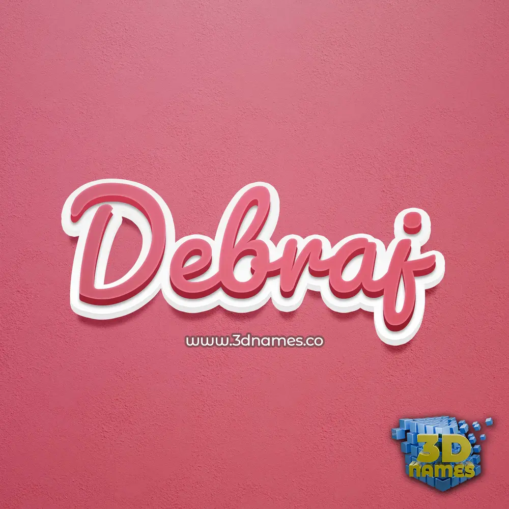debraj in Red Scribble style - 3D name wallpaper