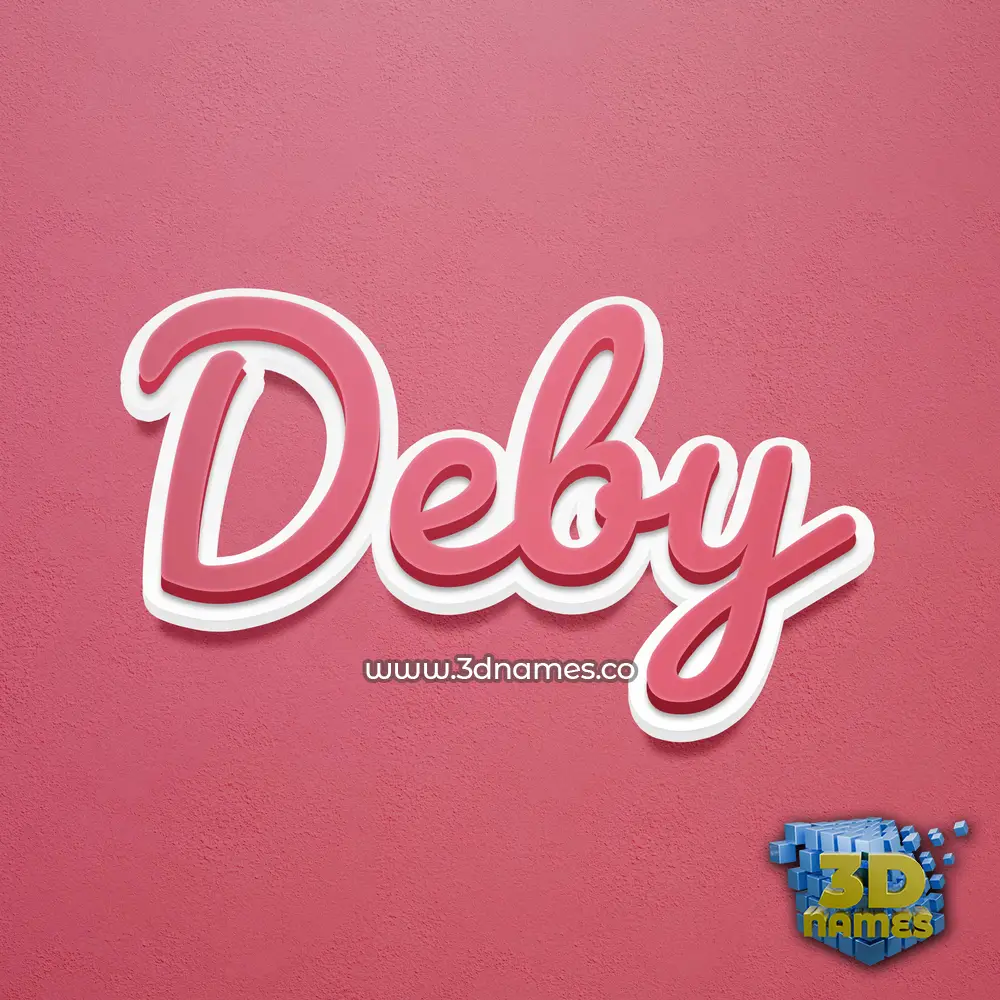 deby in Red Scribble style - 3D name wallpaper