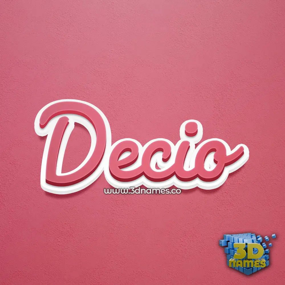 decio in Red Scribble style - 3D name wallpaper
