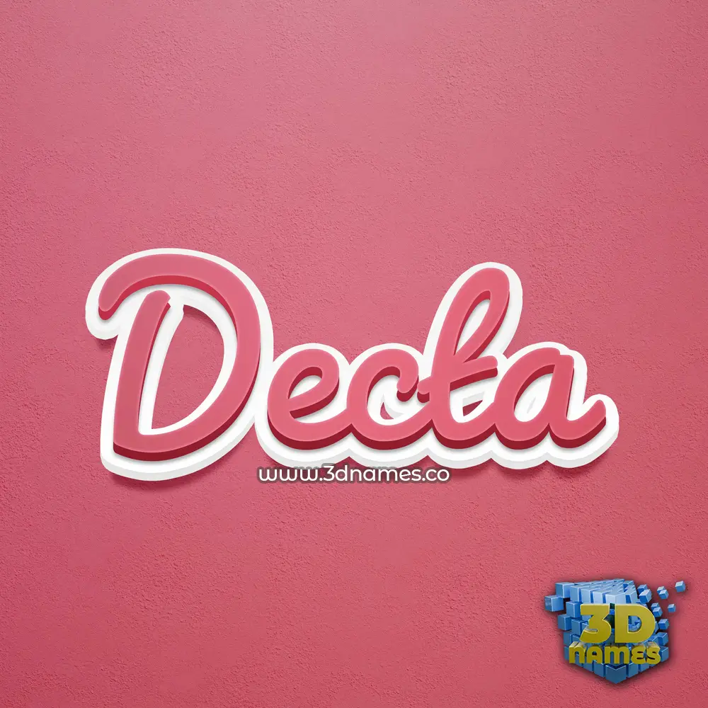 decta in Red Scribble style - 3D name wallpaper
