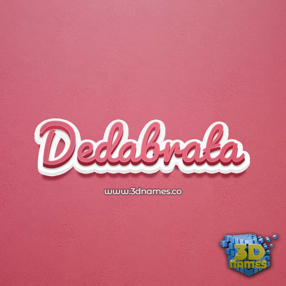 dedabrata in Red Scribble style - 3D name wallpaper