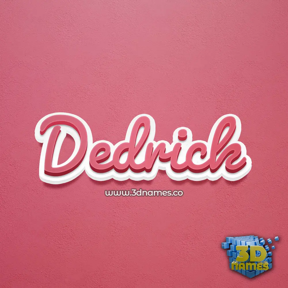 dedrick in Red Scribble style - 3D name wallpaper