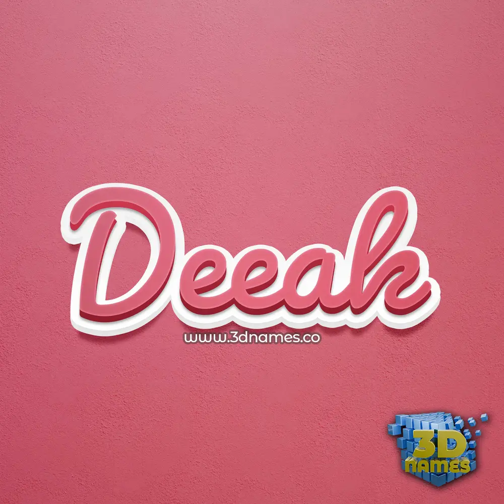 deeak in Red Scribble style - 3D name wallpaper