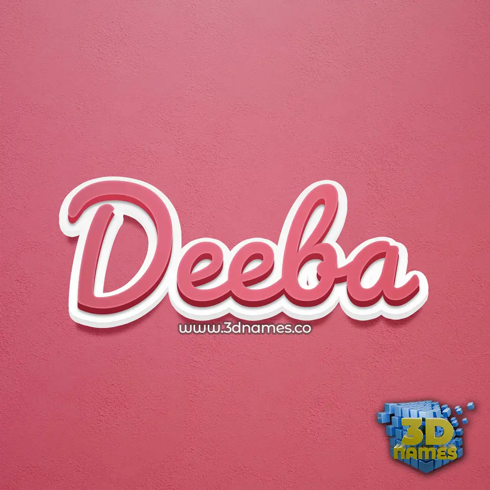 deeba in Red Scribble style - 3D name wallpaper