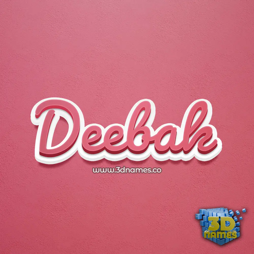 deebak in Red Scribble style - 3D name wallpaper