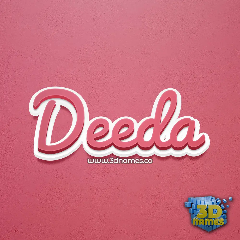 deeda in Red Scribble style - 3D name wallpaper