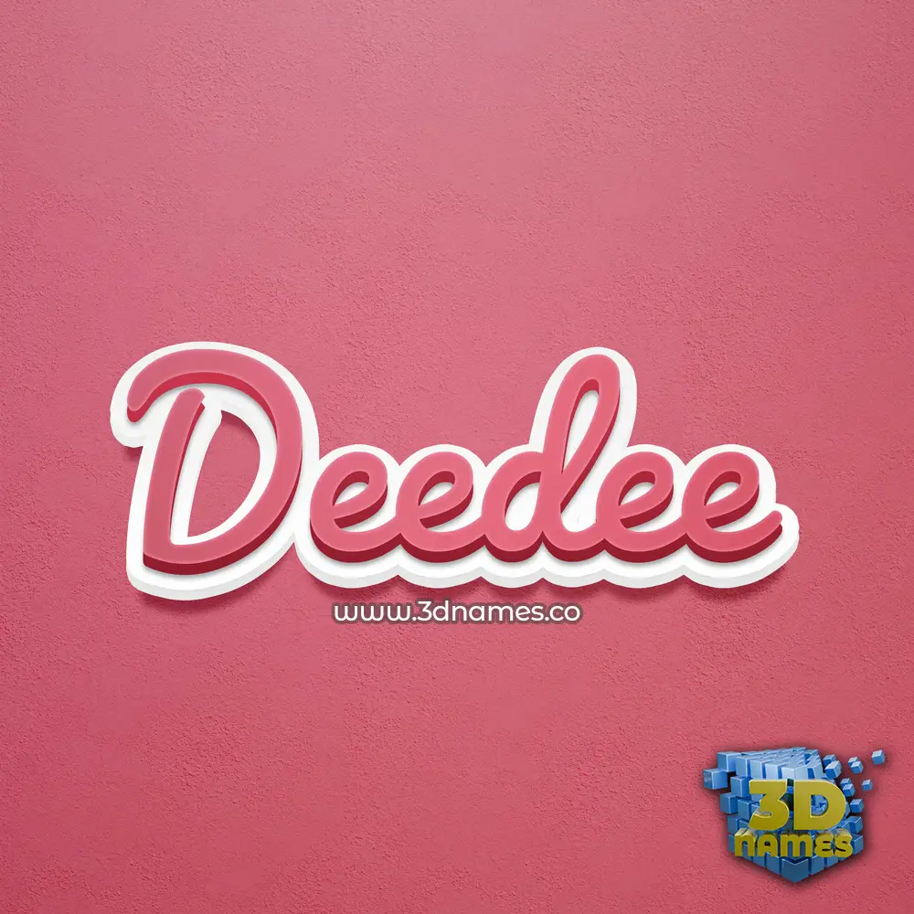 deedee in Red Scribble style - 3D name wallpaper